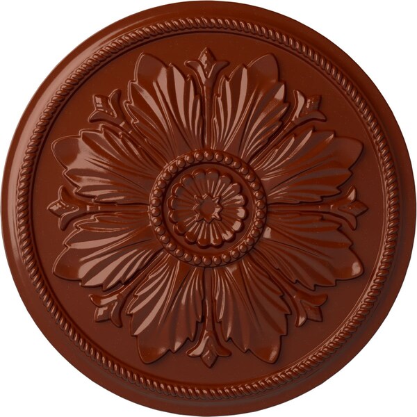 Ekena Millwork Kaya Ceiling Medallion (Fits Canopies up to 5 1/4"), Hand-Painted Firebrick, 23 5/8"OD x 1 1/2"P CM23KAFIF - main